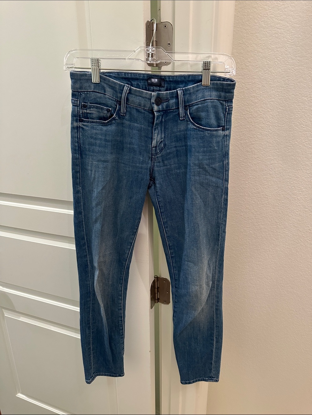 MOTHER Women’s Slim Jeans in Blue Wash